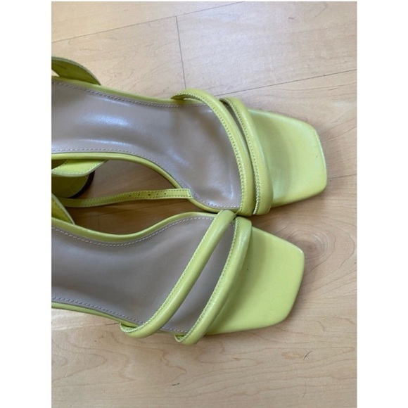 SAM Edelman Bnwot "Kia" Ankle Strap Block Heel Lime Green Women New - Picture 9 of 10